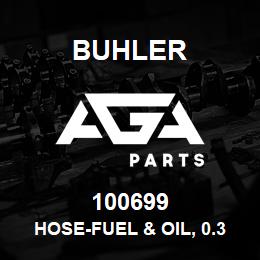 100699 Buhler HOSE-FUEL & OIL, 0.380in ID, SAE 30R6 | AGA Parts