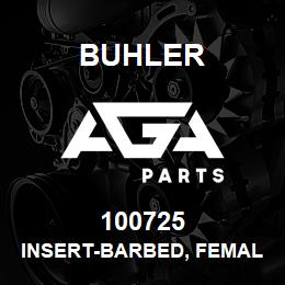 100725 Buhler INSERT-BARBED, FEMALE HOSE COUPLING, 5/16 x 1/4Npt | AGA Parts