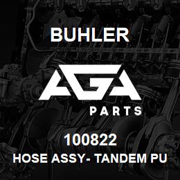 100822 Buhler HOSE ASSY- Tandem Pump to Implement Valve (L4WD), Id- 0.25in x 4550mm 100r1 | AGA Parts