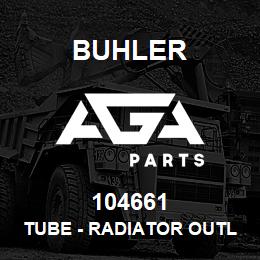 104661 Buhler TUBE - RADIATOR OUTLET Od-2.50in Steel (Black) D6 | AGA Parts