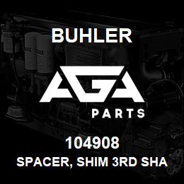 104908 Buhler SPACER, SHIM 3rd SHAFT- Od- 112.46mm Id- 101.6mm | AGA Parts