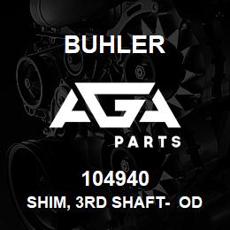 104940 Buhler SHIM, 3rd SHAFT- Od- 112.40mm Id- 98.0 Thk- 0.08mm (L4WD) | AGA Parts