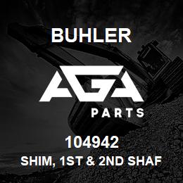 104942 Buhler SHIM, 1st & 2nd SHAFT- Od- 93.0mm Id- 82.0mm Thk- 0.25mm (L4WD) | AGA Parts