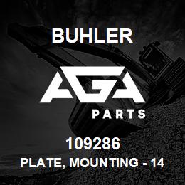 109286 Buhler Plate, Mounting - 14mm x 39mm x 2mm (Steel) | AGA Parts