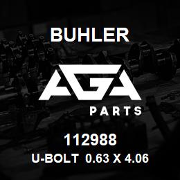 112988 Buhler U-BOLT 0.63 x 4.06 x 5.25 | AGA Parts