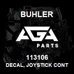 113106 Buhler DECAL, JOYSTICK CONTROL, 3895 LDR | AGA Parts
