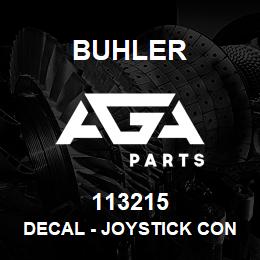 113215 Buhler Decal - Joystick Control | AGA Parts