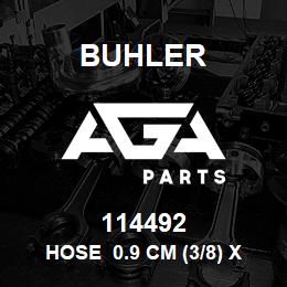 114492 Buhler Hose 0.9 cm (3/8) x 57.78 cm (22 3/4) -16 SWFJIC x 1.9 cm (3/4) -16 SWFJIC | AGA Parts