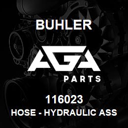 116023 Buhler HOSE - HYDRAULIC ASSY, 1/2 x 60in, 0.75mjic 0.875swfj | AGA Parts