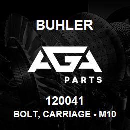 120041 Buhler Bolt, Carriage - M10 x 20 Cl-8.8 Pl | AGA Parts