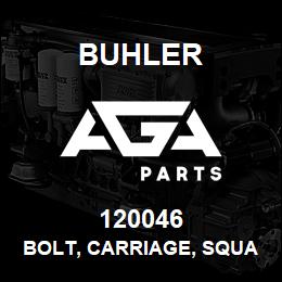 120046 Buhler Bolt, Carriage, Square Head - M16 x 60 Cl-8.8 Pl | AGA Parts