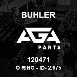 120471 Buhler O RING - Id- 2.675 x Thk- .103, HYDROSTATIC PUMP | AGA Parts