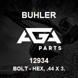 12934 Buhler BOLT - HEX, .44 X 3.00 GR 5 | AGA Parts