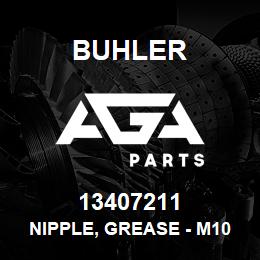 13407211 Buhler Nipple, Grease - M10 x 1 (Straight) | AGA Parts