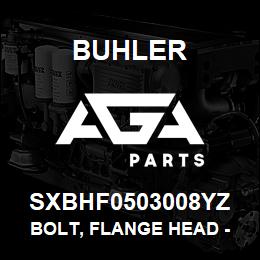 SXBHF0503008YZ Buhler Bolt, Flange Head - 1/2 x 3 Gr-8 YZ | AGA Parts