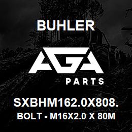 SXBHM162.0X808. Buhler Bolt - M16x2.0 x 80mm 8.8 (Metric) | AGA Parts