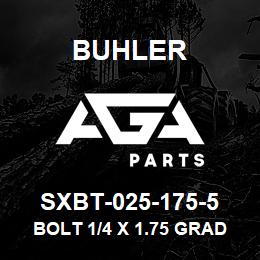 SXBT-025-175-5 Buhler Bolt 1/4 x 1.75 Grade 5 | AGA Parts