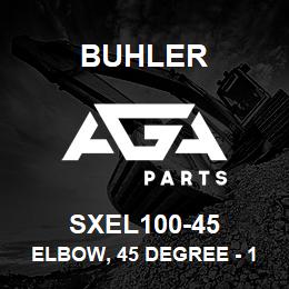 SXEL100-45 Buhler Elbow, 45 Degree - 1FNPT (Poly) | AGA Parts