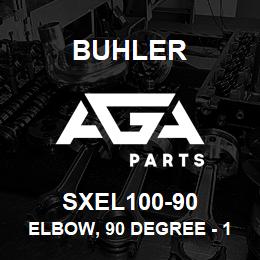 SXEL100-90 Buhler Elbow, 90 Degree - 1FNPT (Poly) | AGA Parts