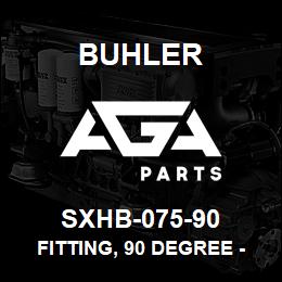 SXHB-075-90 Buhler Fitting, 90 Degree - 3/4MNPT x 3/4 Hose Barb | AGA Parts