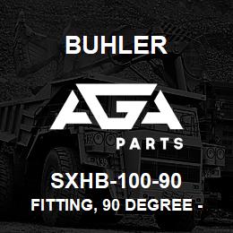 SXHB-100-90 Buhler Fitting, 90 Degree - 1MNPT x Hose Barb (Poly) | AGA Parts
