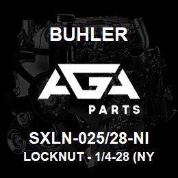SXLN-025/28-NI Buhler Locknut - 1/4-28 (Nylon Insert) | AGA Parts