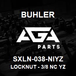 SXLN-038-NIYZ Buhler Locknut - 3/8 NC YZ (w/ Nylon Insert) | AGA Parts