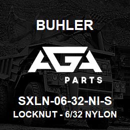 SXLN-06-32-NI-S Buhler Locknut - 6/32 Nylon Insert | AGA Parts