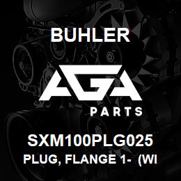 SXM100PLG025 Buhler Plug, Flange 1- (with 1/4 Port) | AGA Parts
