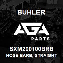 SXM200100BRB Buhler Hose Barb, Straight - 2 x 1 | AGA Parts