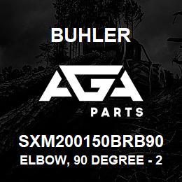 SXM200150BRB90 Buhler Elbow, 90 Degree - 2 Flange x 1-1/2 Hose Barb | AGA Parts