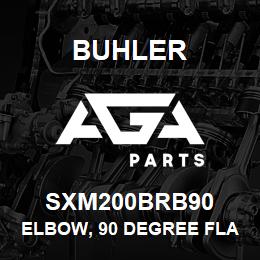 SXM200BRB90 Buhler Elbow, 90 Degree Flange - 2 x 2 Hose Barb | AGA Parts