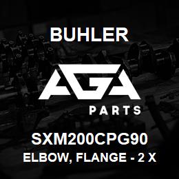 SXM200CPG90 Buhler Elbow, Flange - 2 x 2 (Poly) | AGA Parts