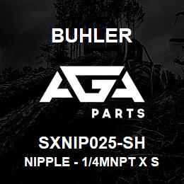 SXNIP025-SH Buhler Nipple - 1/4MNPT x Short (Poly) | AGA Parts