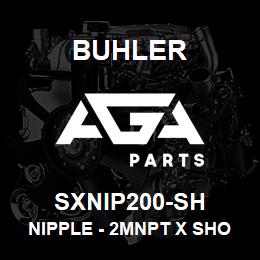 SXNIP200-SH Buhler Nipple - 2MNPT x Short (Poly) | AGA Parts