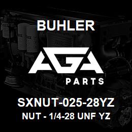 SXNUT-025-28YZ Buhler Nut - 1/4-28 UNF YZ | AGA Parts