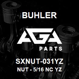 SXNUT-031YZ Buhler Nut - 5/16 NC YZ | AGA Parts