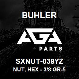 SXNUT-038YZ Buhler Nut, Hex - 3/8 Gr-5 | AGA Parts