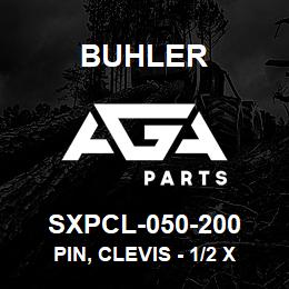 SXPCL-050-200 Buhler Pin, Clevis - 1/2 x 2 Plated | AGA Parts