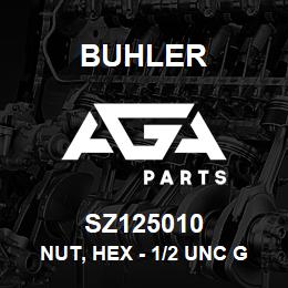 SZ125010 Buhler Nut, Hex - 1/2 UNC Gr-5 | AGA Parts