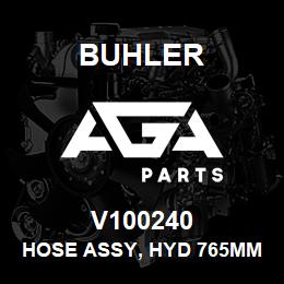 V100240 Buhler HOSE ASSY, HYD 765mm Lg | AGA Parts