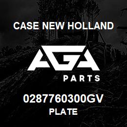 0287760300GV CNH Industrial PLATE | AGA Parts