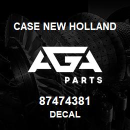 87474381 Case New Holland DECAL | AGA Parts