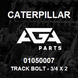 01050007 Caterpillar TRACK BOLT - 3/4 X 2-13/32 UNF (61) | AGA Parts