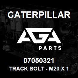 07050321 Caterpillar Track Bolt - M20 X 1.5 X 57MM - CAT | AGA Parts
