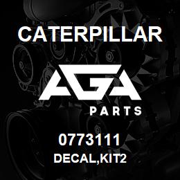 0773111 Caterpillar DECAL,KIT2 | AGA Parts