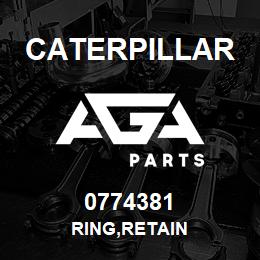 0774381 Caterpillar RING,RETAIN | AGA Parts