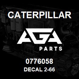 0776058 Caterpillar DECAL 2-66 | AGA Parts