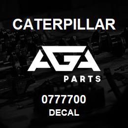 0777700 Caterpillar DECAL | AGA Parts