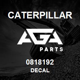 0818192 Caterpillar DECAL | AGA Parts